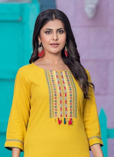 PALAK 39 - CATALOG # 56340 (SET OF 8 READYMADE KURTIS)
