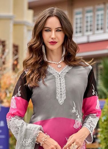 ADRON - Catalog # 56949 (Set of 2 Readymade Salwar Suits) by Brand ZAVERI WOMAN
