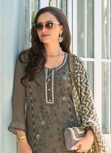 SAFINAZ - Catalog # 56968 (Set of 3 Readymade Salwar Suits) by Brand ZAVERI WOMAN