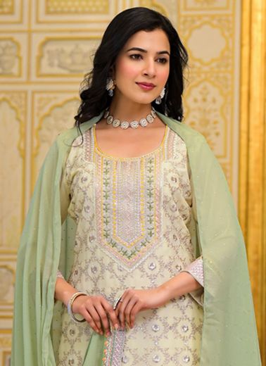SHAHNAZ - Catalog # 57034 (Set of 4 SIZE-SETS [Readymade Salwar Suits]) by Brand AFSANA