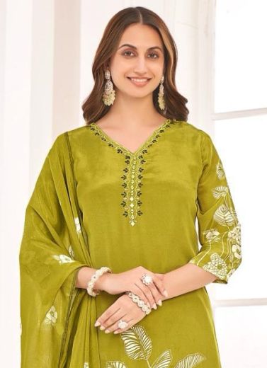 SUMERU - Catalog # 57049 (Set of 4 Readymade Salwar Suits) by Brand POONAM DESIGNER