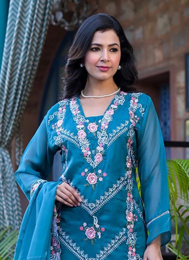 DHANVI - Catalog # 57069 (Set of 4 SIZE-SETS [Readymade Salwar Suits]) by Brand AFSANA