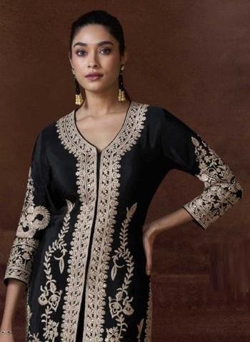 ALEMZEB - Catalog # 57078 (Set of 4 Readymade Salwar Suits) by Brand SAYURI DESIGNER