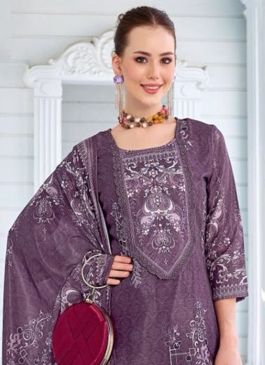 LIBRARY - Catalog # 57140 (Set of 6 Readymade Salwar Suits) by Brand POONAM DESIGNER