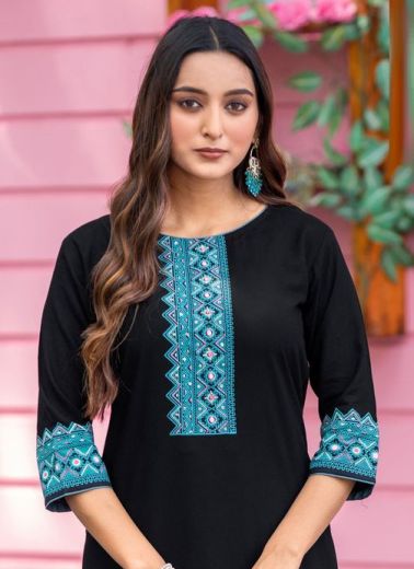 SIYAA - Catalog # 57141 (Set of 6 Readymade Women's Kurtis / Tops) by Brand MITTOO