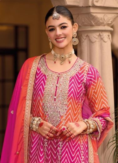 LEHER - Catalog # 57171 (Set of 2 Readymade Salwar Suits) by Brand EBA LIFESTYLE