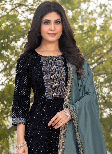 SKY LINE - Catalog # 57177 (Set of 6 Readymade Salwar Suits) by Brand WOOGLEE FASHIONS