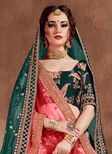 NEO TRADITIONAL 1 - Catalog # 57226 (Set of 8 Semi-Stitched Lehengas) by Brand STROLLAY ®