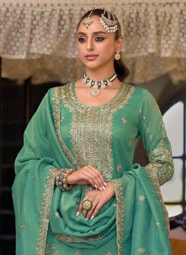 COSMOSS - Catalog # 57273 (Set of 3 Readymade Salwar Suits) by Brand EBA LIFESTYLE