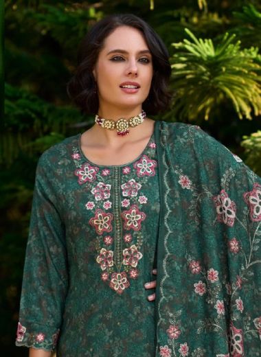 GLAM - Catalog # 57343 (Set of 4 Readymade Salwar Suits) by Brand POONAM DESIGNER