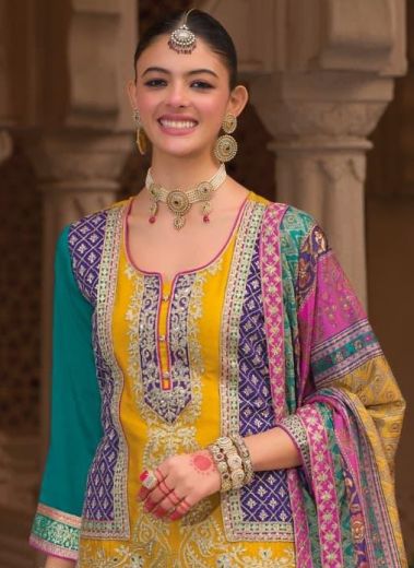 KASTURI - Catalog # 57362 (Set of 2 Readymade Salwar Suits) by Brand EBA LIFESTYLE