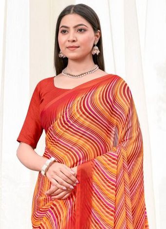 LEHERIYA SPECIAL 2 - Catalog # 57383 (Set of 6 Sarees) by Brand RUCHI SAREES