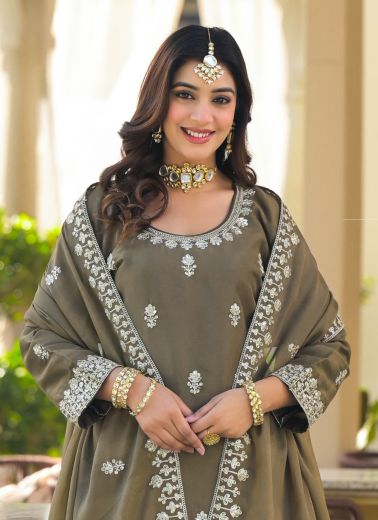 SHARMEEN 2 - Catalog # 57388 (Set of 4 SIZE-SETS [Readymade Salwar Suits]) by Brand AFSANA