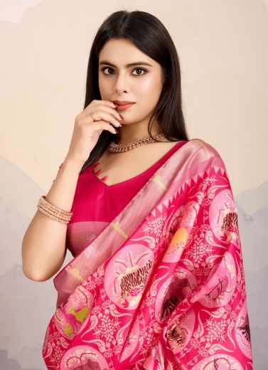 MRIGA PATOLA - Catalog # 57519 (Set of 6 Sarees) by Brand S-ETHNIC LIFESTYLE