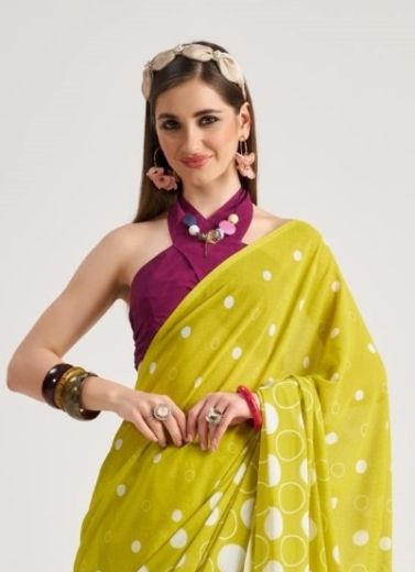 POLKA POPS - Catalog # 57669 (Set of 9 Sarees) by Brand STROLLAY ®