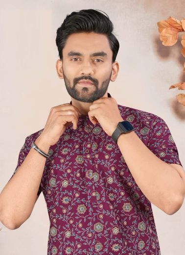 RETRO 1 - Catalog # 57695 (Set of 4 Men's Ethnic Wear) by Brand SANGEET