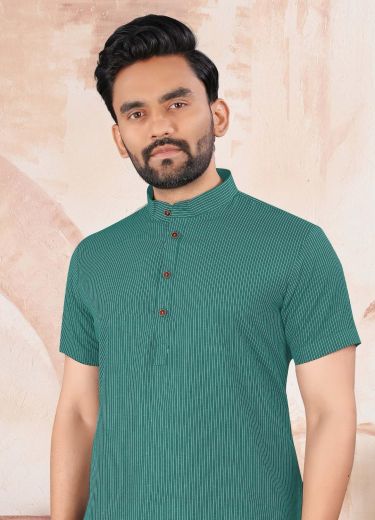 SOFT RAYON HANDLOOM - Catalog # 57704 (Set of 9 Men's Ethnic Wear) by Brand SANGEET