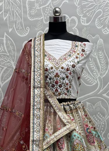 SERIES 2813-2816 - Catalog # 57731 (Set of 11 Semi-Stitched Lehengas) by Brand STROLLAY ®