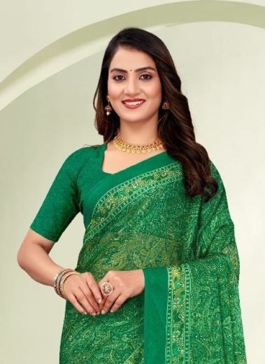 STAR CHIFFON 188 - Catalog # 57820 (Set of 12 Sarees) by Brand RUCHI SAREES