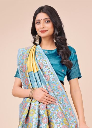 PLAZZO SILK - Catalog # 57831 (Set of 6 Sarees) by Brand STROLLAY ®