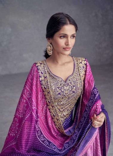 TAKSHVI COLORS - Catalog # 57975 (Set of 4 Readymade Salwar Suits) by Brand GULKAYRA DESIGNER