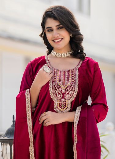 SHARMEEN - Catalog # 58186 (Set of 4 SIZE-SETS [Readymade Salwar Suits]) by Brand AFSANA