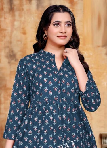 BHUMI 3 - Catalog # 58193 (Set of 4 Readymade Women's Kurtis / Tops) by Brand SANGEET