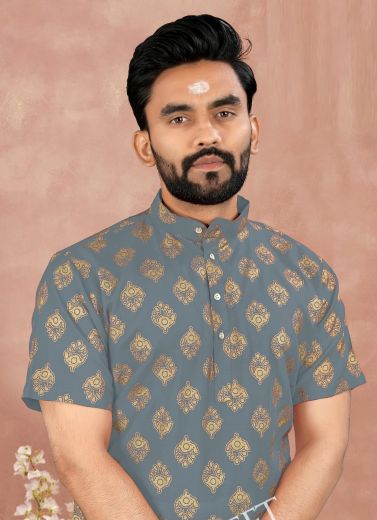 LUNGI STYLE 18 - Catalog # 58217 (Set of 8 Men's Ethnic Wear) by Brand SANGEET