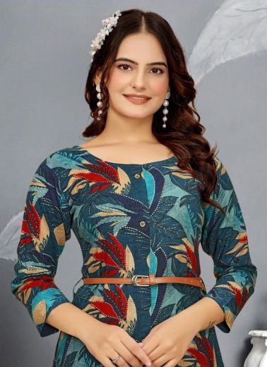 MANYA 1 - Catalog # 58306 (Set of 5 Readymade Women's Kurtis / Tops) by Brand POONAM DESIGNER