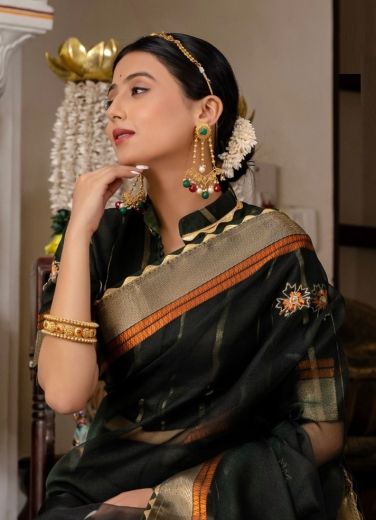 RESHA - Catalog # 58329 (Set of 4 Sarees) by Brand S-ETHNIC LIFESTYLE