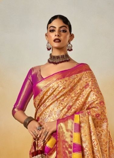 DHARMAVARAM - Catalog # 58347 (Set of 6 Sarees) by Brand RAJTEX FABRICS