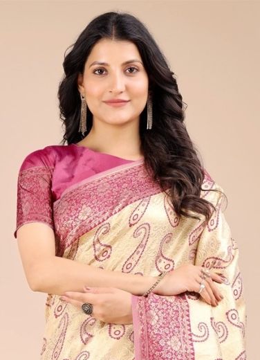 AURA SILK - Catalog # 58417 (Set of 6 Sarees) by Brand DESI MUSE