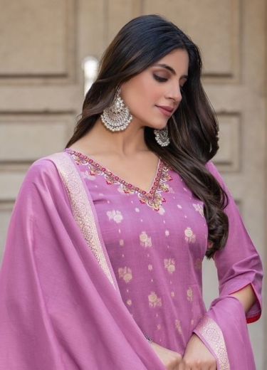 HANSIKA - Catalog # 58500 (Set of 5 Readymade Salwar Suits) by Brand MITTOO