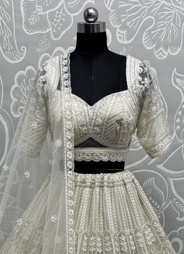 SERIES 2856-2858 - Catalog # 58525 (Set of 17 Semi-Stitched Lehengas) by Brand DESI MUSE