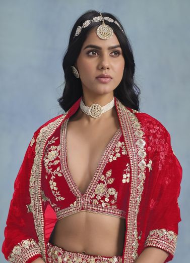 SHEILJA - Catalog # 58544 (Set of 4 Semi-Stitched Lehengas) by Brand DESI MUSE