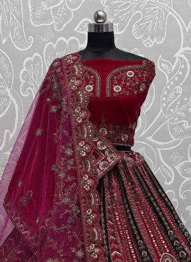 SERIES 2862 - Catalog # 58591 (Set of 2 Semi-Stitched Lehengas) by Brand DESI MUSE