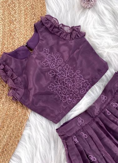 KIDS SERIES 711-712 - Catalog # 58631 (Set of 2 Readymade Lehengas) by Brand DESI MUSE
