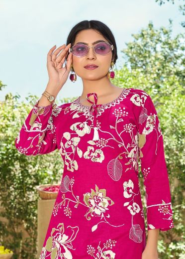 COTTON CANDY 7 - Catalog # 58707 (Set of 8 Readymade Women's Kurtis / Tops) by Brand DESI MUSE