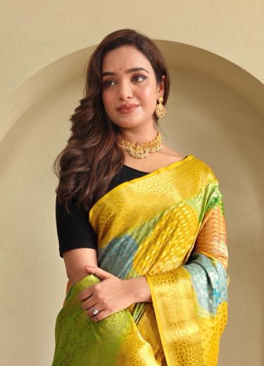 MARIGOLD - Catalog # 58715 (Set of 4 Sarees) by Brand DESI MUSE
