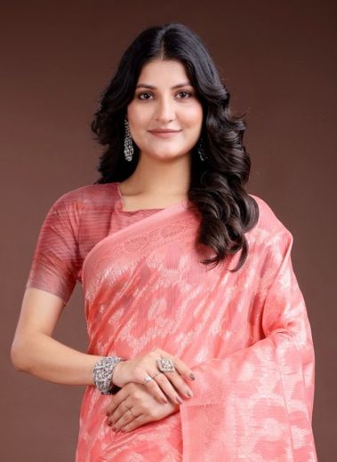 PASTEL WEAVES - Catalog # 58791 (Set of 6 Sarees) by Brand DESI MUSE