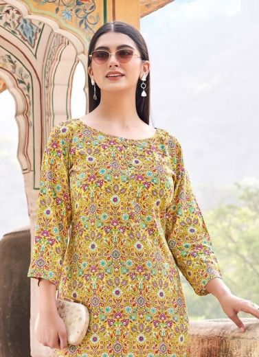 AKSHARA 31 - Catalog # 58819 (Set of 5 Readymade Women's Kurtis / Tops) by Brand ZOORI