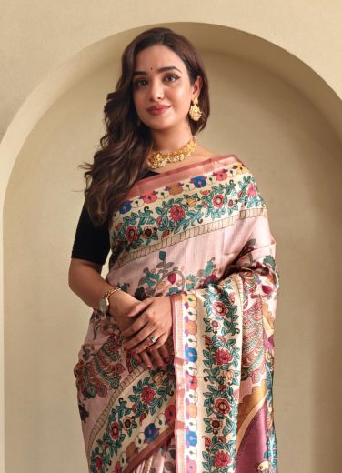ZALAK - Catalog # 58857 (Set of 4 Sarees) by Brand DESI MUSE