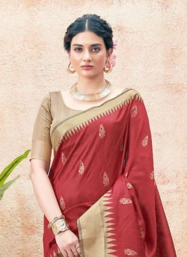 BHAGALPURI SILK - Catalog # 58871 (Set of 6 Sarees) by Brand KIRA FASHIONS