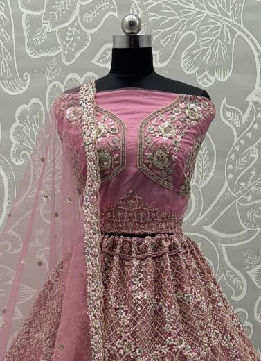 SERIES 2865 - 2866 - Catalog # 58925 (Set of 5 Semi-Stitched Lehengas) by Brand DESI MUSE