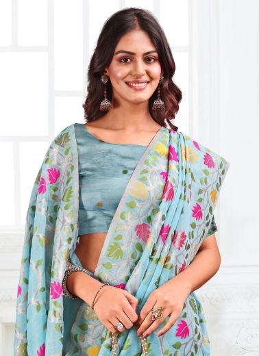 GULBAHAAR - Catalog # 59116 (Set of 6 Sarees) by Brand DESI MUSE