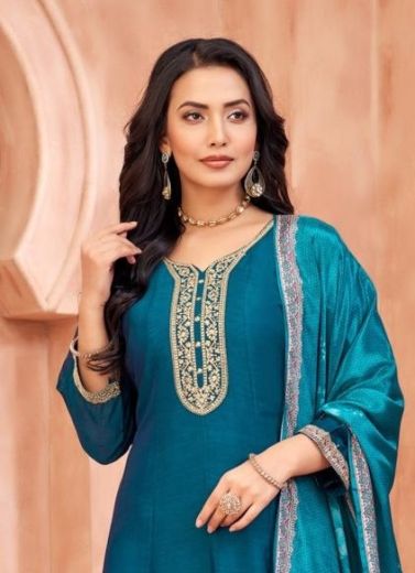 NITYA - Catalog # 59260 (Set of 4 Readymade Salwar Suits) by Brand FF