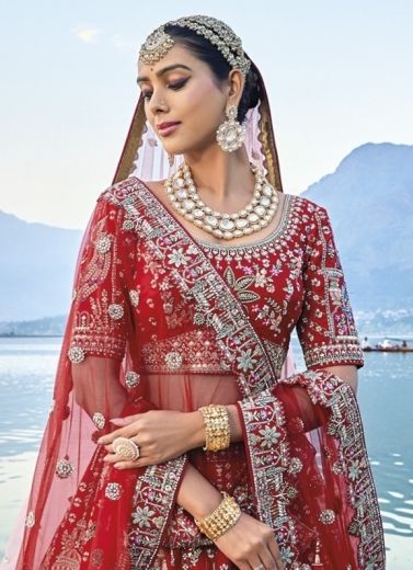 ANAARA BRIDAL WEAR - Catalog # 59296 (Set of 15 Semi-Stitched Lehengas) by Brand TATHASTU