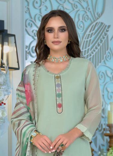 LARISA - Catalog # 59352 (Set of 3 Readymade Salwar Suits) by Brand ZAVERI