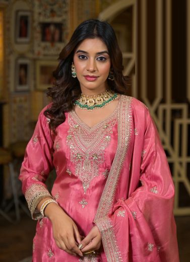 MUNEEBA - Catalog # 59379 (Set of 4 SIZE-SETS [Readymade Salwar Suits]) by Brand AFSANA