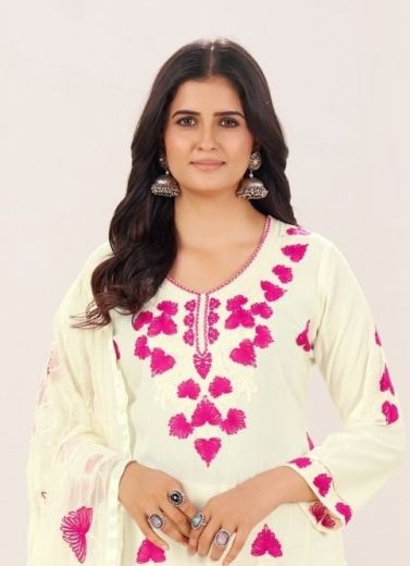 PINK LOTUS - Catalog # 59386 (Set of 4 Readymade Salwar Suits) by Brand AABHARAN